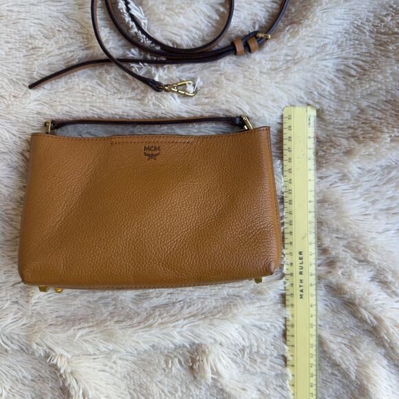 MCM Mini Visetos Top Handle Crossbody - Cognac - Picture 5 of 10